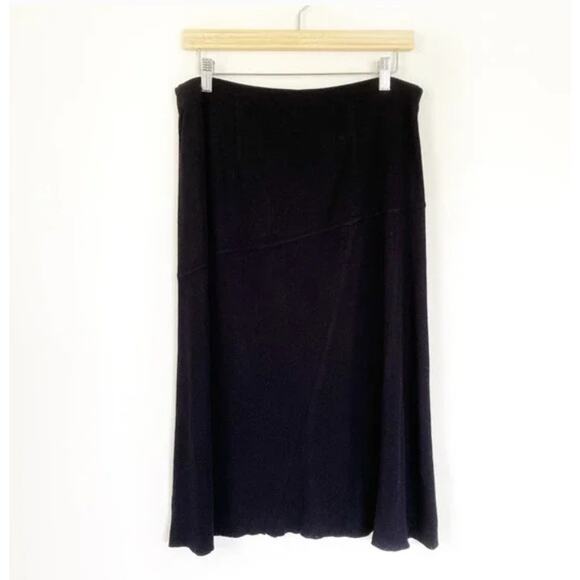 Misook Knit Straight Knee Length Skirt Black - Picture 1 of 3